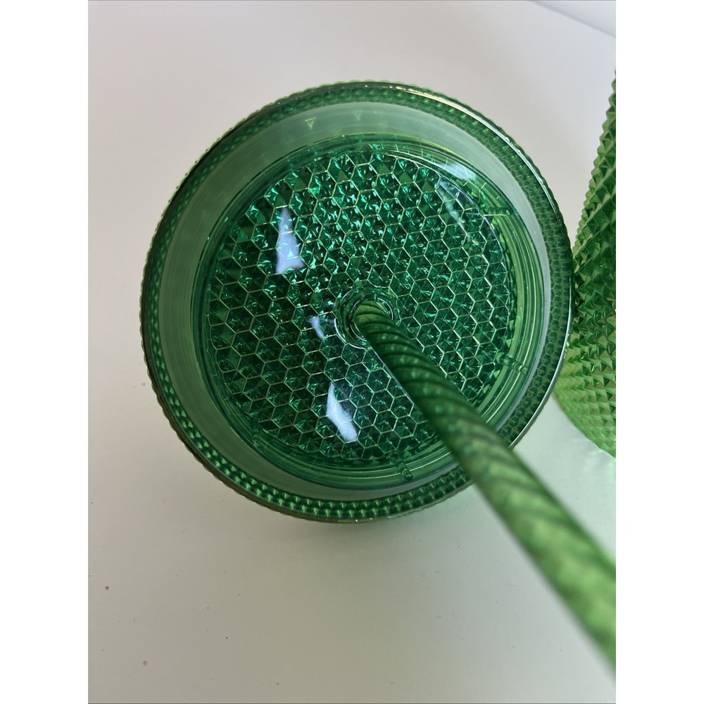 Starbucks Metallic Green Studded Bling 16 oz Tumbler Cold Cup /Holiday/ Collect - Picture 7 of 7
